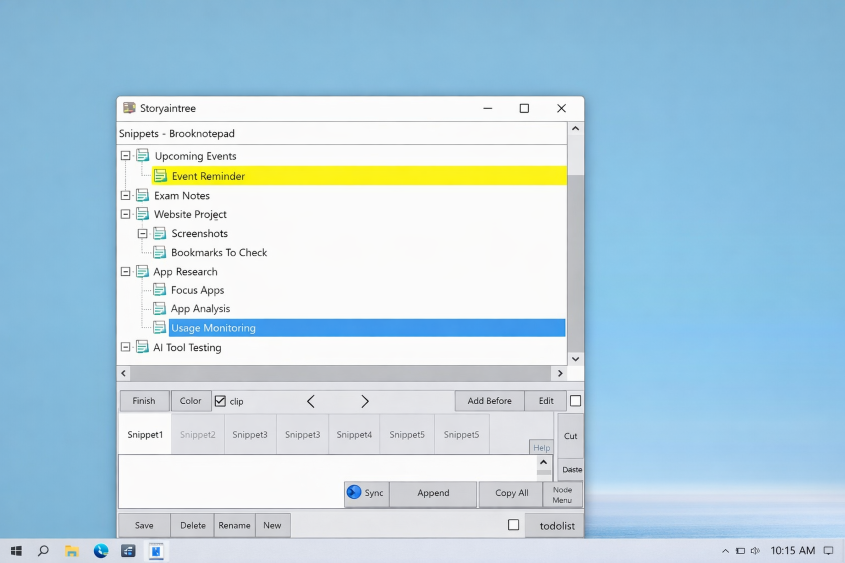 Brooknotepad Interface